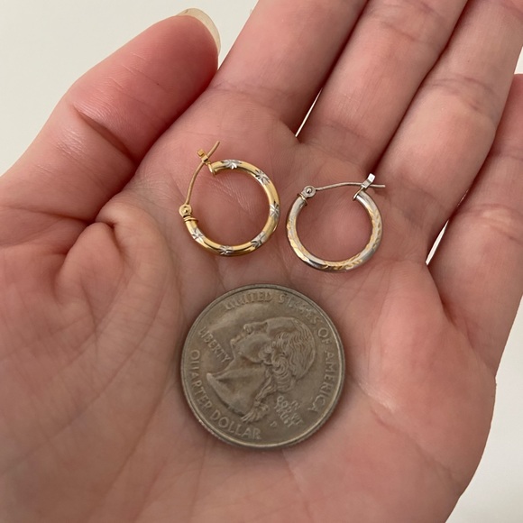 14k hoops - Picture 2 of 7